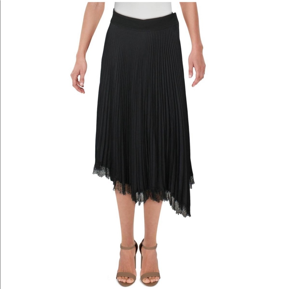 ALC Black Midi Pleated Skirt